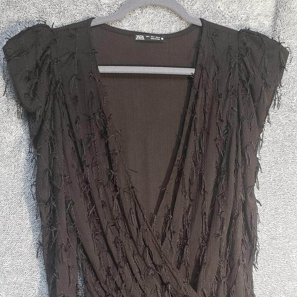 ZARA Black Long Sleeve Bodysuit
